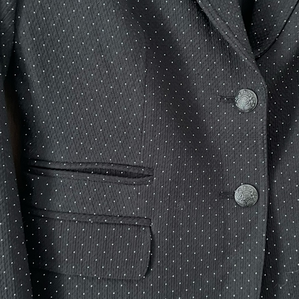 BANANA REPUBLIC Black Polka Dot Women's Slim Blazer fully lined, size 2 - Picture 3 of 10